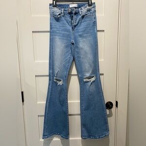 Vervet Blue Women’s High Waist, Flare Jeans, Size 26